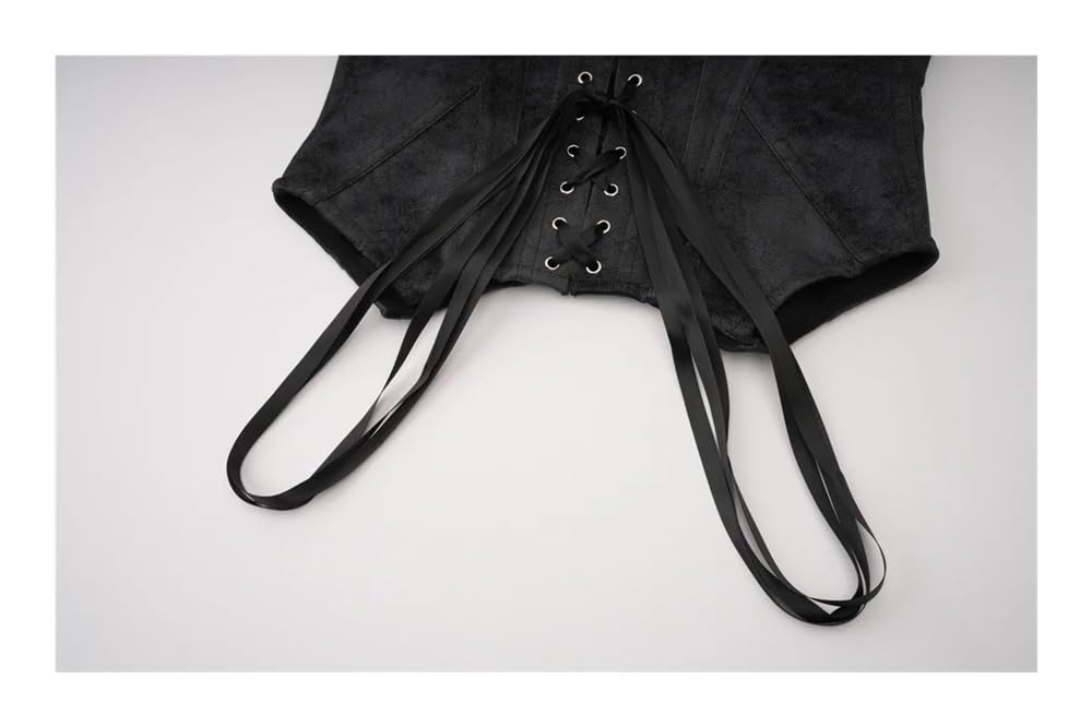 Bustier steampunk con corsetto nero