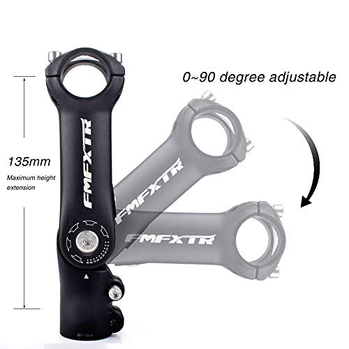 Fomtor 25.4Mm Adjustable Stem 0~90 Degree 90Mm Mtb Adjustable Bike Stem For 25.4Mm(1") Handlebars, Suitable For Most Of Mountain Bike, Road Bike, Bmx #TOP3