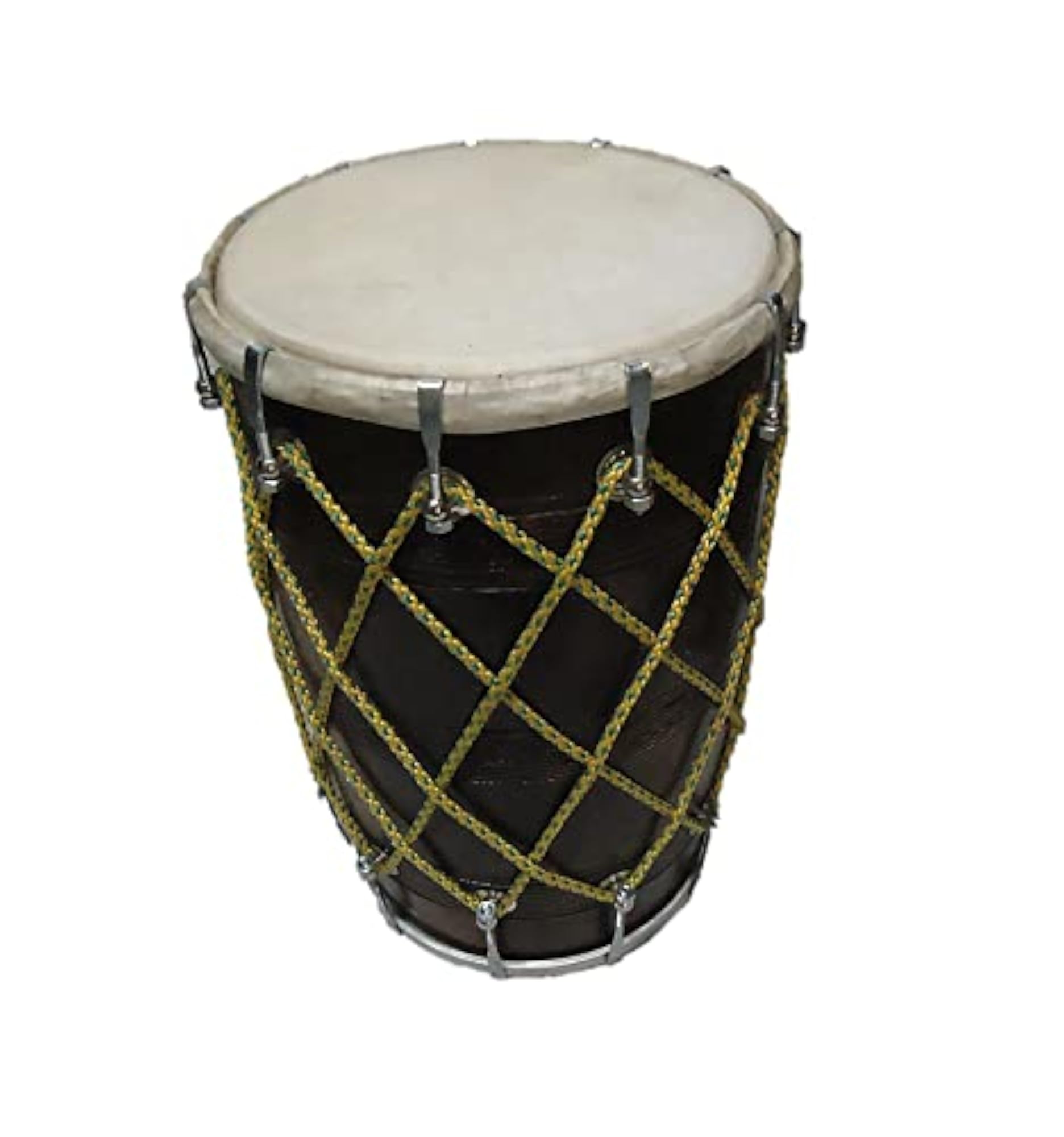 Mini Baby Dhol Musical Instrument, 18 Inch, Colourful