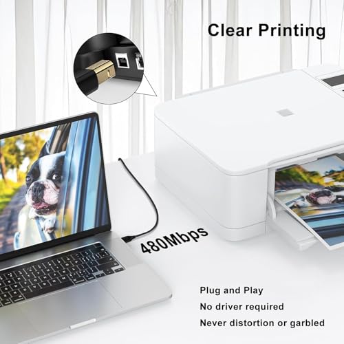 rts High Speed USB 2.0 (1.5 Meter) Printer Cable USB Scanner Cable A Male to B Male Compatible with Printers, Scanner for Canon, Brother, Dell, HP, Samsung, Lexmark, Panasonic 2 Year Warranty. - Image 4