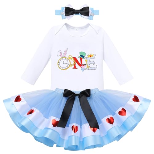 IBTOM CASTLE Alice in Onderland 1st Birthday Outfit Baby Gir
