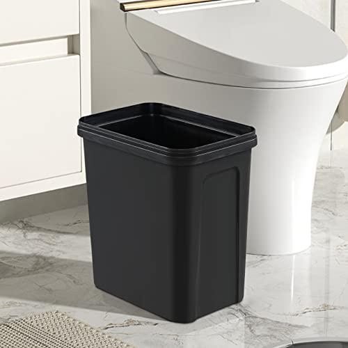 Image of Esdiplot 1.8 Gallon 4 Packs Plastic Small Trash Can Recycling Bin, Black | Slim Wastebasket Garbage Container Bin, Fits Under Desk /Sink