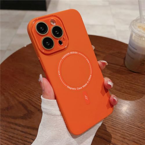 Étui de protection de luxe pour iPhone 12 coque rigide orange