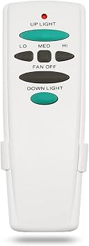 Replacement of Hampton Bay Ceiling Fan Remote Control UC7078T with Up Down Light, L3H2010FANHD Fan-HD Fan-HD6, White