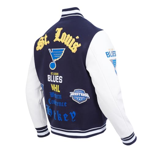 Image of Pro Standard Mens NHL Old English Varsity Jacket