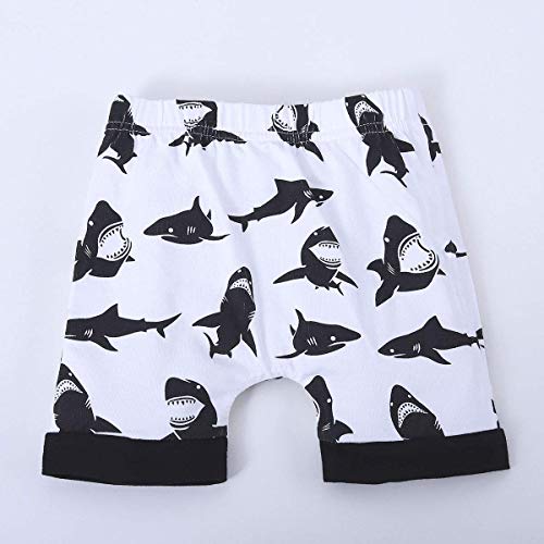 U·nikaka Infant Toddler Baby boy Clothes Summer Short Sleeve Vest Cotton Tops+Pants 2PCS Black Blue Camo White Red - Image 7