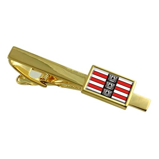 Select Gifts Joao Pessoa stad Brasilien flagga guldslips klipp ingraverat personlig