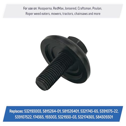 Image of Blade Bolt and Washer Assembly Replacement for Husqvarna, Poulan, Craftsman - 532193003