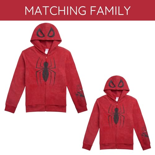 Image of Marvel Spider-Man Matching Family Cosplay Fleece Zip-Up Hoodie