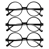 AIRTILY 3 Pares De Anteojos Con Montura Redonda, Decoración Para Fiestas De Graduación, Accesorios Para Ojos De Tendencia Retro, Accesorios Para Fiestas Navideñas.