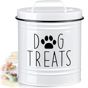 Largedogtreatcontainerairtight66tallx6roundwhitedogtreatjarforkitchencounterrustictreatstoragecanisterfordogscatssmallanimalsgiftsforpetowners Urban Country Home Decor Large dog treat container airtight 66 tall x 6 round white dog treat jar for kitchen counter rustic treat storage canister for dogs cats small animals gifts for pet owners urban country home decor
