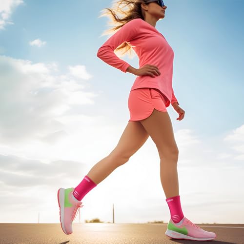 4 Pack Pro Basketball Socks, Athletic Cushion Sports Crew Compression Socks for kids, young, Men & Women2