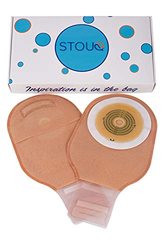 Colostomy Bags, One Piece System Drainable Reusable Cut to Fit Superior Colonoscopy Bags - Ostomy Bag Supplies - Open, 20 Pcs Box