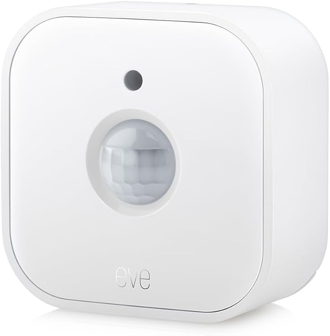 Eve Movimiento (matriz): sensor de movimiento inteligente con sensor de luz, resistencia al agua IPX3, activación automática de luces y dispositivos, rosca