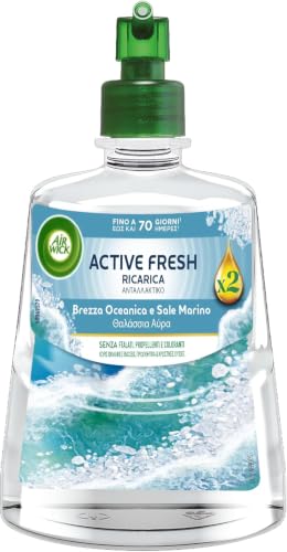 Air Wick Active FreshDeodorante per Ambienti, Ricarica per Diffusore Spray Automatico, Brezza Oceanica e Sale Marino, 228 ml (Confezione da 1)