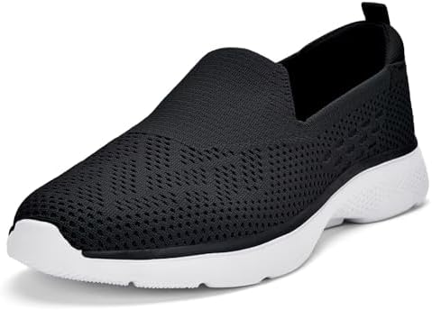 Puxowe Women’s Slip-On Walking Tennis Shoes-Comfortable Work Driving Nursing Sneakers