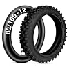 HIAORS 3.00-12 80/100-12 Dirt Bike Rear Tire and Inner Tube Compatible with 90cc 110cc 125cc XR70 CRF70 PW80 TTR90 TTR110 KX65 SSR125 Taotao DB14 Coolster QG214 Tuttio Off Road Motocross Motorcycle
