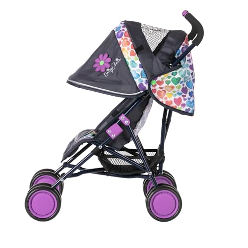 Daisy Chain Silla de Paseo para muñecos Little Zipp - Recomendado para niños de 18 Meses a 3 años. (Rainbow Hearts)