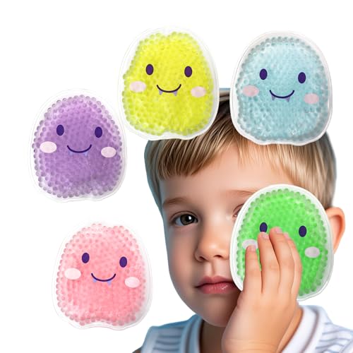 Boo Boo Lot de 5 blocs de glace pour enfants en gel pour blessures, dents de sagesse, coliques de bébé, gaz et maux d'estomac, soulagement de la douleur, fièvre, maux...