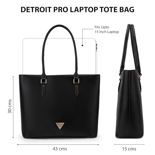 Image of Lavie Signature Women's Detroit Pro Laptop Tote Handbag for Women | Fits Upto 15 Inch Laptop | Laptop Bag for Work | Ladies purse | Stylish Shoulder Bag | Gift For Women