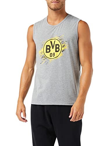 Borussia Dortmund BVB Tank Top Logo grau Gr.L