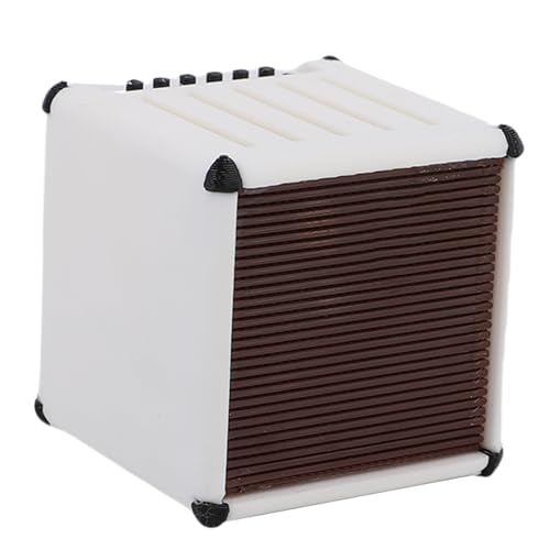 Sanpyl Guitar Picks Holder Box, Amp Speaker Guitar Organizer up to 5 Individual Picks, for Standard, Medium and Heavy Duty (White B)