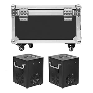 Fermoirper DMX Sparkular 2er Set Pyrotechnikmaschinen mit Flightcase