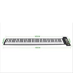 FXQIN Roll Up Piano Keyboard, Clavier De Piano électronique Portable 88 Touches Hand Roll Piano Haut-parleurs intégrés Piano Enroulable Piano à Main pour Enfants Adultes débutants – Image 6