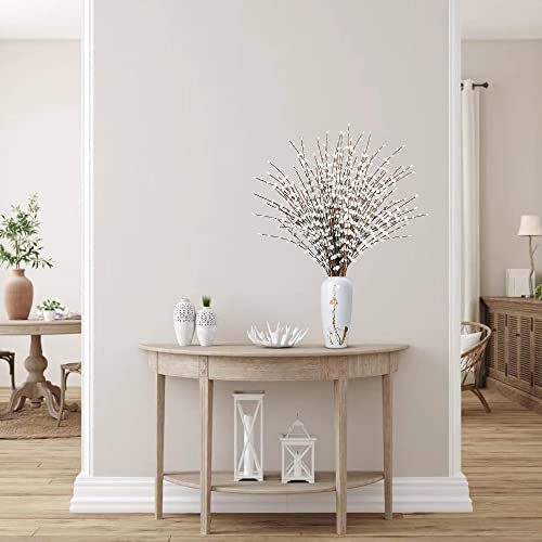 Sggvecsy 10 Pcs 29.5’’ Long Artificial Jasmine Flowers Tall Fake Flower Bouquet Faux Jasmine Plants Dry Branches For Wedding Home Party Office Hotel Restaurant Kitchen Decoration（White） #TOP1