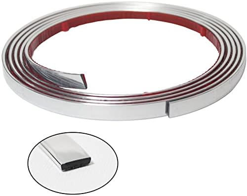 JSIWOTH 9.8 Ft Peel and Stick Trim, Sliver Waterproof Molding Trim for Walls Edges, Borders, Window Frames, Backsplash Tiles, Flexible and Self Adhesive Trim