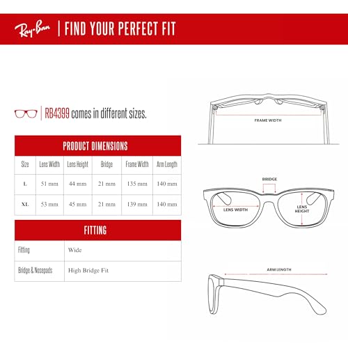Ray-Ban RB4399 Gina Square Sunglasses For Men For Women +BUNDLE with ACCESSORY EYEWEAR KIT4