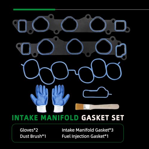 Image of Intake Manifold Gasket Set, for Lexus ES330 2004-2006, for RX330 2004-2006, for RX400h 2006-2008, for Toyota Camry /Highlander /Sienna /Solara, 2004-2010, 3.3L, OE, MS927661, 037-6181, IG953