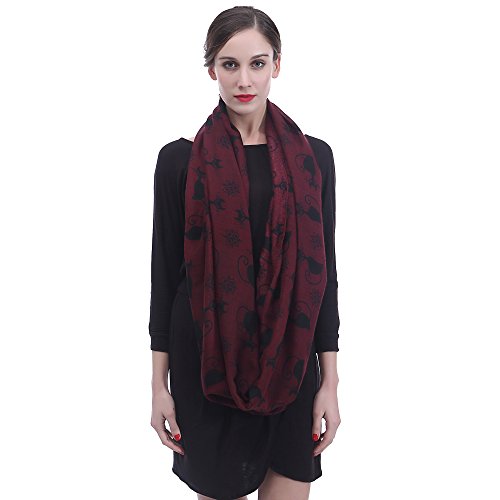 Lina & Lily Cat Animal Print Women's Infinity Scarf Lightweight3