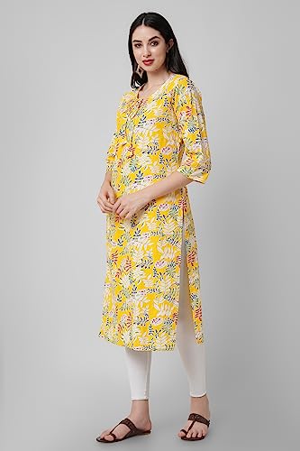 Image of rytras Women's Cotton Straight Fit Straight Kurta