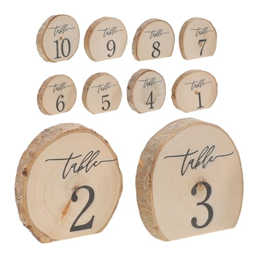 Numéros de table décoration de mariage rustique en bois OUNONA pour centre de table de fête