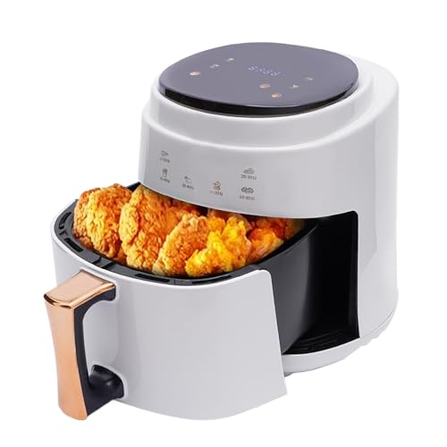 Heißluftfritteuse mit Sichtfenster airfryer 8 L Luftritteuse Großer Kapazität Elektrische LED Touchscreen Smart Timer-Funktion Gesunde Friteuse ohne Öl fettarmes Kochen Schneller Luft Zirkulation