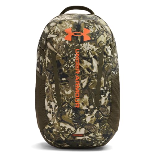 Under Armour Unisex Hustle 6.0 Backpack, (308) Expedition Green/Expedition Green/Orange Base, One Size Fits Most