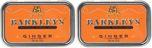 Barkleys Mints Ginger Tastefully Intense Mints Tins 50 g (Pack of 2)