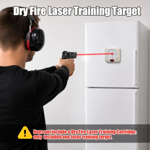 Image of ZBULAR 3rd Dry Fire Training System,Portable Glass Fiber Digital Laser Target Compatible with Laser Strike System Most of Training Cartridges 9mm /22lr for Practive Type-C Charging, LED Display