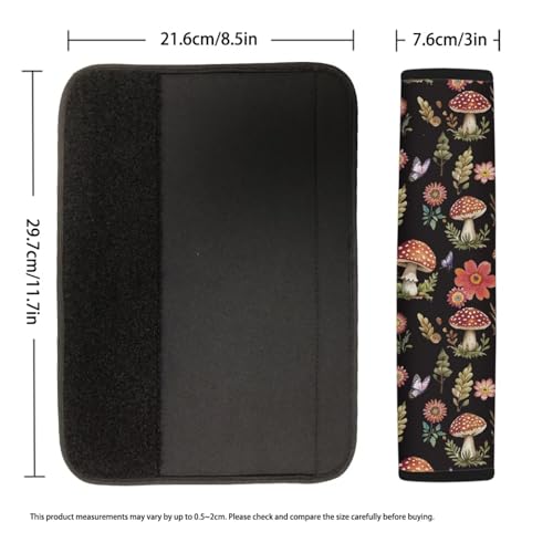 Image of AFPANQZ Mushroom 1 Pair /Set Safety Seatbelt Cover Kit Car Auto Seat Belt Pads Covers Comfortable Driving Car Seats Accessories Backpack Bags Strap Pads Covers