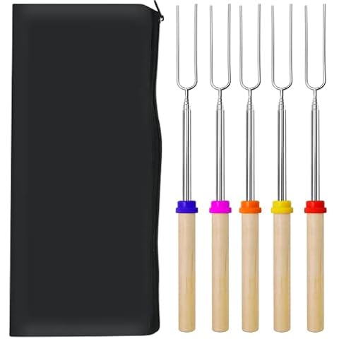 YUANJIASHUN YAO 5 Pack Extendable Roasting Sticks Cover