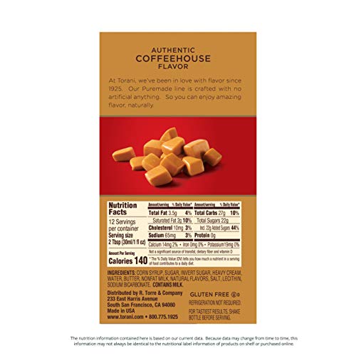 Torani PP-GRCE11246 Puremade Sauce, Caramel thumb #2