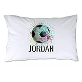 Personalized Splatter Paint Soccer Pillowcase - Standard Size 20x32