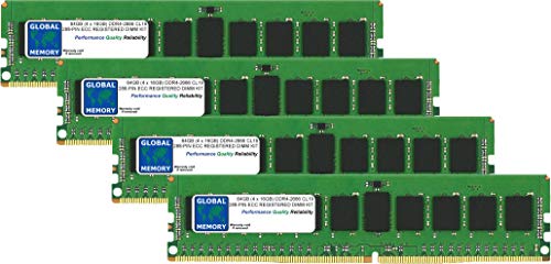 64GB (4 x 16GB) DDR4 2666MHz PC4-21300 288s ECCo^DIMM (RDIMM) [RAMLbg T[o[/[NXe[V/}U[{[hɑΉ (8NLbg`bvL)B