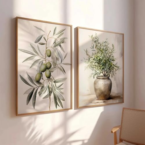 Affiches vintage olives décoration murale salon bohème toile 70x90