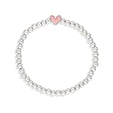 Luca + Danni Heart Stretch Bracelet For Women - Pink Made in USA