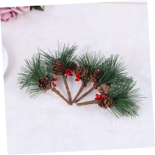Musisaly 16Pcs Artificial Pine Garland Artificial Berry Pine Pick Christmas Holly Berries Christmas Floral Picks Artificial Flower Christmas Tree Pine Wood Christmas Decoration Pine Stems #TOP2