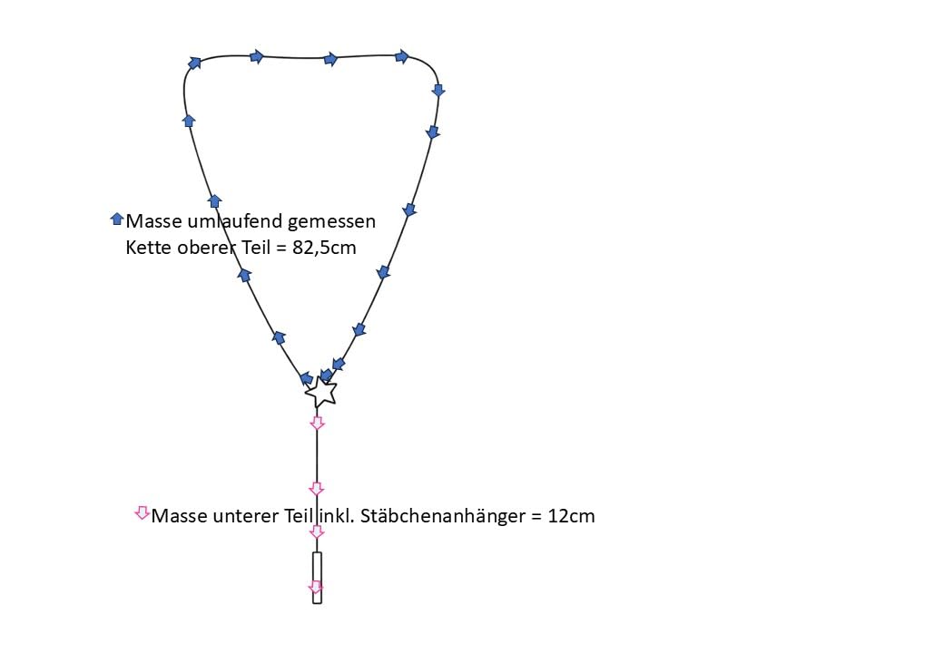Y-Kette Halskette Damen Ypsilonkette lang schwarz glänzend Glasperlen Kette handgefertigt mit Anhänger Stern silber, minimalistischer Modeschmuck, Geschenkidee für Frauen