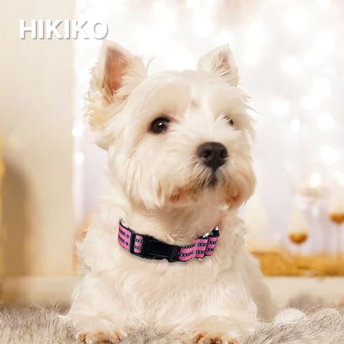 Hikiko Martingale Dog Collars Reflective Nylon Dog Collar with Quick Release Buckle Adjustable Training No Slip Dog Collar (Medium, Cherry Pink) by Hikiko - Image 4