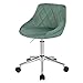 Produktbild EUGAD 1x Bürohocker Rollhocker Arbeitshocker Kosmetikhocker Schreibtischstuhl Drehhocker Rollstuhl Bürostuhl Clubsessel höhenverstellbar Drehstuhl mit Rollen, Samt, Türkis 0170BGY